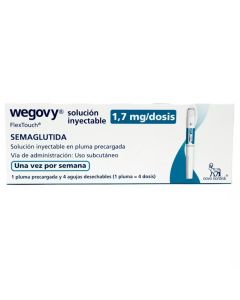 Wegovy 1,7mg/dosis Semaglutida Solución Inyectable 4 agujas