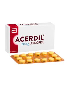 Acerdil - 20mg Lisinopril - 30 Comprimidos