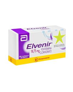 Elvenir - 18,75mg Fentermina - 30 Comprimidos Recubiertos