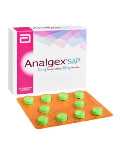 Analgex Sap Tramadol, Paracetamol 37,5mg/325mg 20 Comprimidos Snap-On