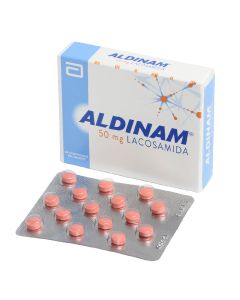Aldinam - 50mg Lacosamida - 30 Comprimidos Recubiertos