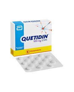 Quetidin - 100mg Quetiapina - 30 Comprimidos Recubiertos
