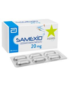 Samexid - 20mg Lisdexanfetamina - 30 Cápsulas
