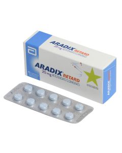 Aradix Retard - 20mg Metilfenidato Clorhidrato - 30 Comprimidos de Liberación Prolongada