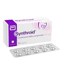 Synthroid - 112mcg Levotiroxina - 60 Comprimidos