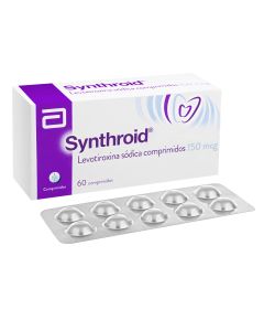 Synthroid - 150mcg Levotiroxina - 60 Comprimidos