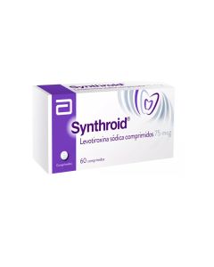 Synthroid - 75mcg Levotiroxina - 60 Comprimidos