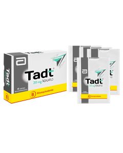 Tadt - 20mg Tadalafilo - 4 Láminas Bucodispersables