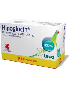 Hipoglucin - 850mg Metformina Clorhidrato - 60 Comprimidos Recubiertos