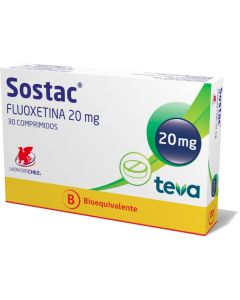 Sostac - 20mg Fluoxetina - 30 Comprimidos  
