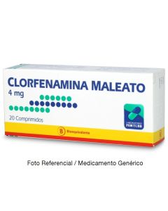 Clorfenamina Maleato 4mg - 20 Comprimidos