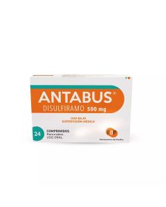 Antabus - 500mg Disulfiramo - 24 Comprimidos Ranurados