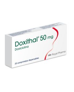 Doxithal - 50mg Doxiciclina - 20 Comprimidos Dispersables