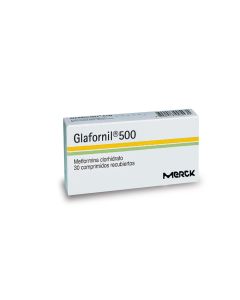 Glafornil 500 - 500mg Metformina Clorhidrato - 30 Comprimidos Recubiertos