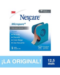 Nexcare Micropore color piel 12,5mm x 9mts Cinta adhesiva