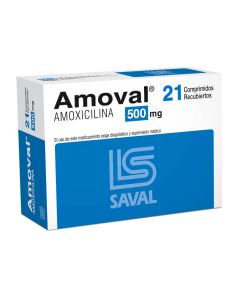 Amoval Amoxicilina 500mg 21 Comprimidos Recubiertos