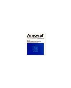 Amoval Amoxicilina 250mg/5ml 100ml Polvo para Suspensión Oral