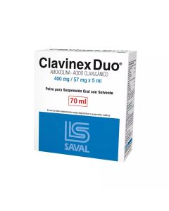 Clavinex Duo Forte Amoxicilina / Ácido Clavulánico Suspensión Oral 70ml