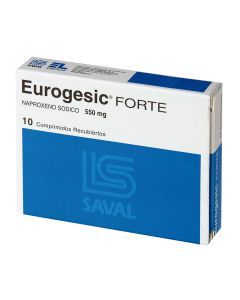 Eurogesic Forte - 550mg Naproxeno - 10 Comprimidos Recubiertos