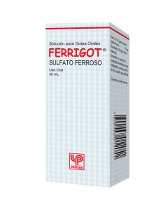 Ferrigot - 125mg/ml Sulfato Ferroso - 30ml Solución para Gotas Orales