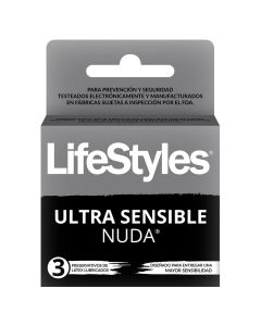 Lifestyles Ultra-Sensible Nuda 3 preservativos