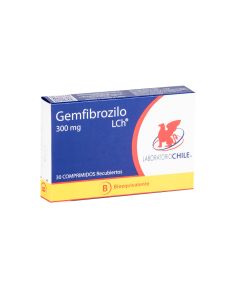 Gemfibrozilo 300mg - 30 Comprimidos Recubiertos