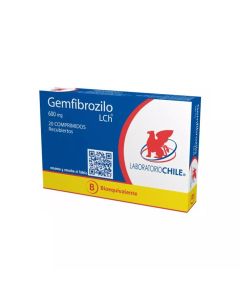Gemfibrozilo 600mg 20 comprimidos