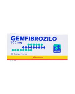 Gemfibrozilo 600mg - 20 Comprimidos Recubiertos