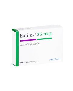 Eutirox 25mcg 50 comprimidos
