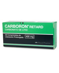 Carboron Retard - 400mg Carbonato de Litio - 30 Comprimidos de Liberación Prolongada