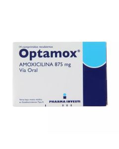 Optamos Amoxicilina 875Mg 14 Comprimidos Recubiertos