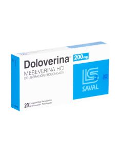 Doloverina - 200mg Mebeverina - 20 Comprimidos Recubiertos de Liberación Prolongada