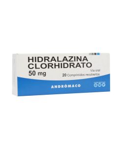 Hidralazina Clorhidrato 50mg - 20 Comprimidos Recubiertos