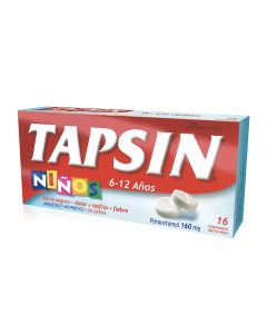 Tapsin Infantil - 160mg Paracetamol - 16 Comprimidos Masticables