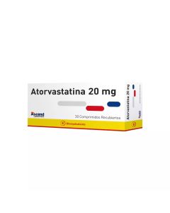 Atorvastatina 20mg - 30 Comprimidos Recubiertos