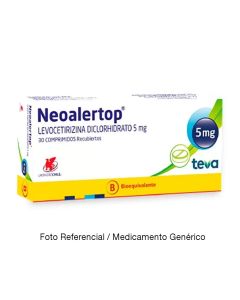 Neolertop - 5mg Levocetirizina Diclorhidrato - 30 Comprimidos Recubiertos
