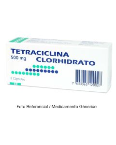 Tetraciclina 500mg - 8 Cápsulas