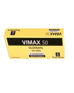 Vimax 50 Sildenafilo 50mg 2 Comprimidos Masticables