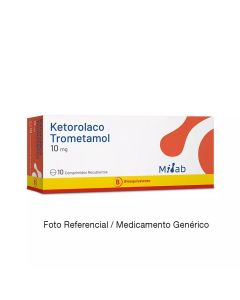 Ketorolaco Trometanol 10mg - 10 Comprimidos Recubiertos