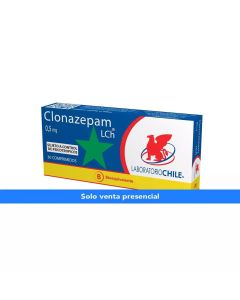 Clonazepam (B) 0.5mg 30 Comprimidos