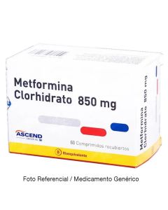 Metformina  850mg - 60 Comprimidos