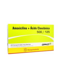 Amoxicilina + Ácido Clavulánico 20 Comprimidos Recubiertos