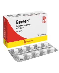 Bersen Prednisona 20mg 20 Comprimidos