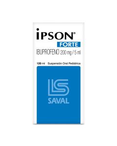 Ipson Forte - 200mg/5ml Ibuprofeno - 120ml Suspensión Oral Pediátrica