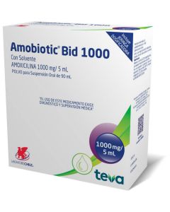 Amobiotic Amoxicilina 1000mg/5ml 90ml Polvo para Suspensión Oral