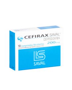 Cefirax Cefpodoxima 200mg 10 Comprimidos Recubiertos