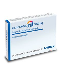 Glafornil XR - 1000mg Metformina Clorhidrato - 30 Comprimidos de Liberación Prolongada