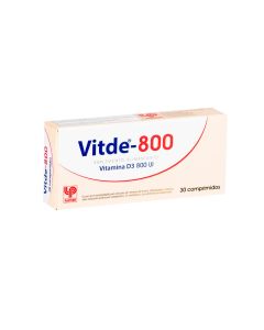 Vitde-800 Vitamina D3 800UI 30 Comprimidos