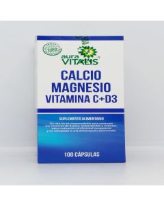 Calcio Magnesio Vitamina C + D3 - 100 Cápsulas