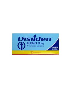 Disilden - 50mg Sildenafilo - 10 Comprimidos Recubiertos
